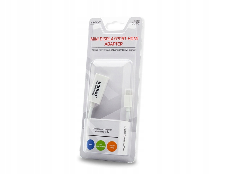 

Adapter mini Displayport Hdmi Savio 0.23 m