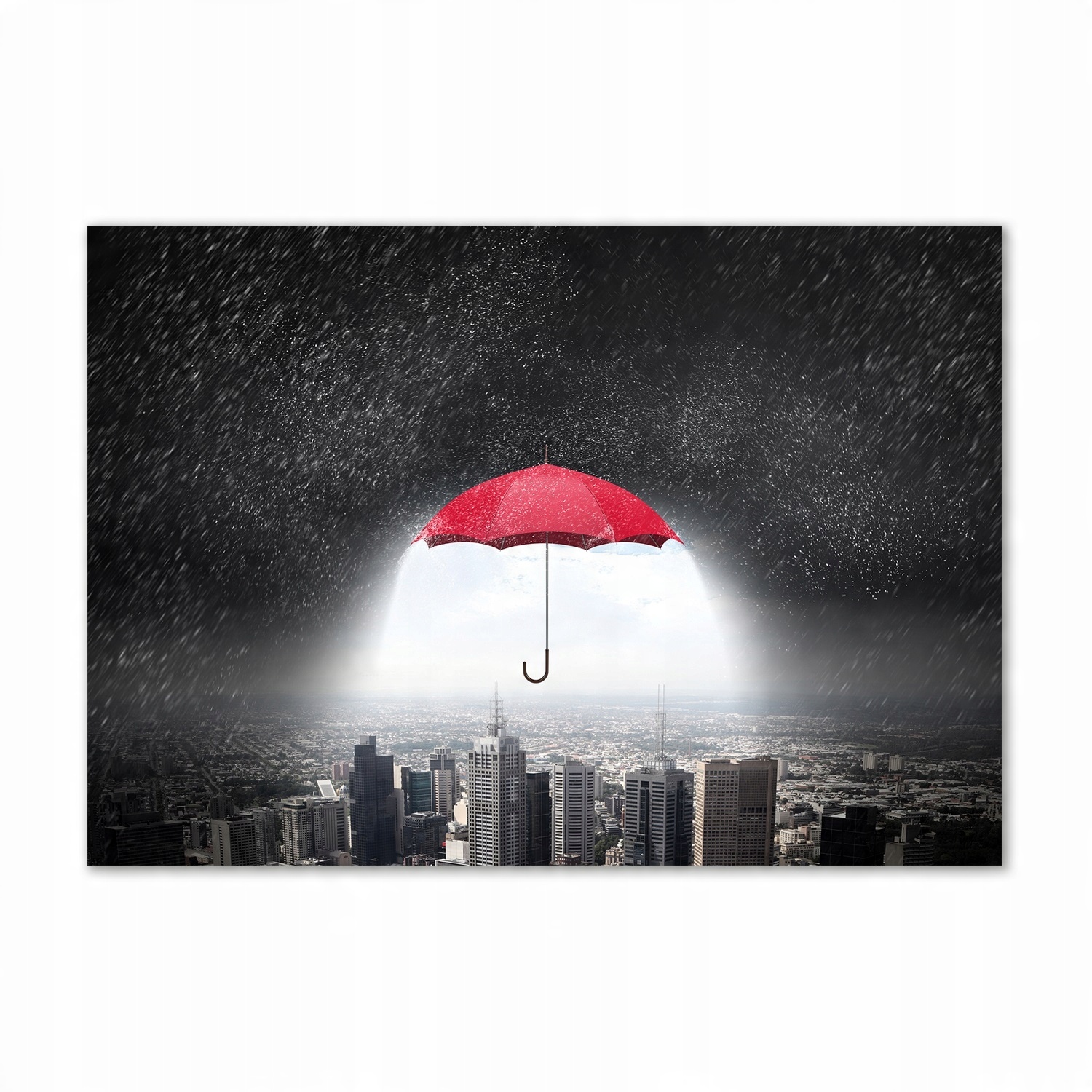 

Foto obraz szklany Parasol nad miastem 100x70