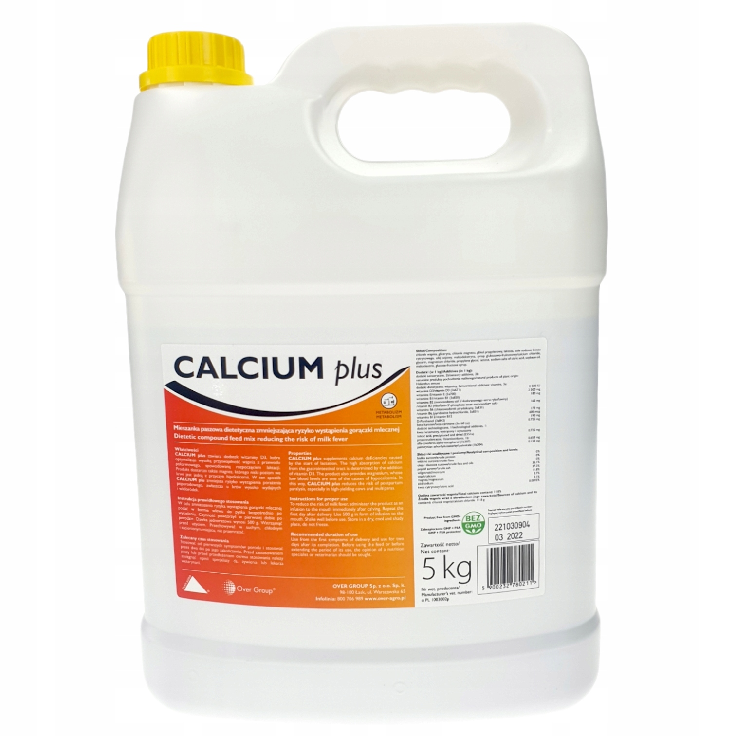 

Over Calcium Plus 5kg wapń magnez dla krów