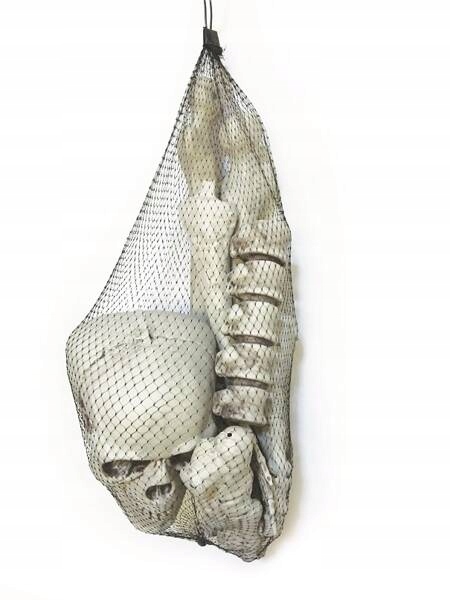 DEKORACJA HALLOWEENOWA SZKIELET W SIATCE KOŚCI