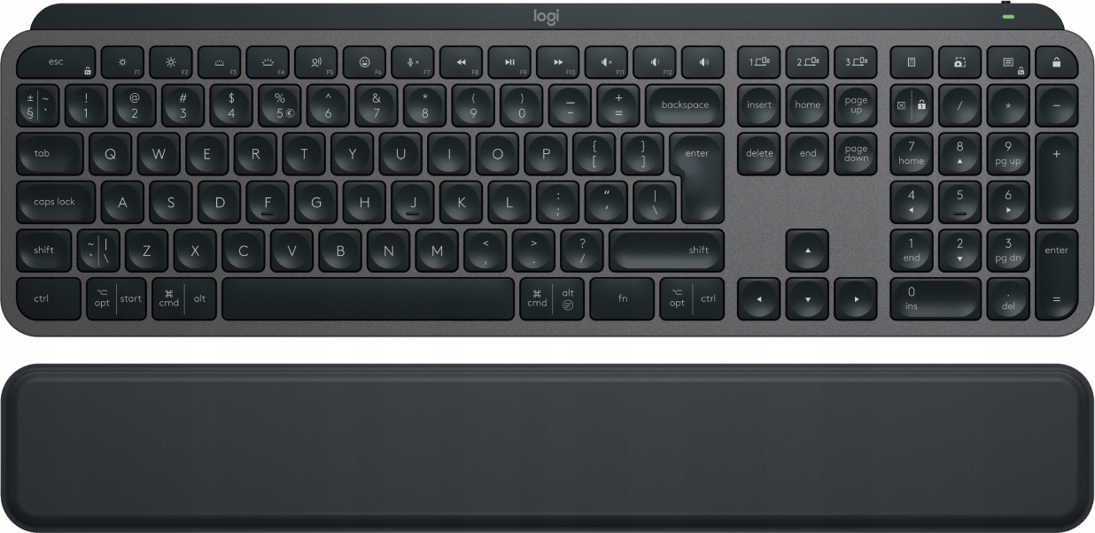 Logitech MX Keys S bezdrôtová podsvietená klávesnica opierka dlane…