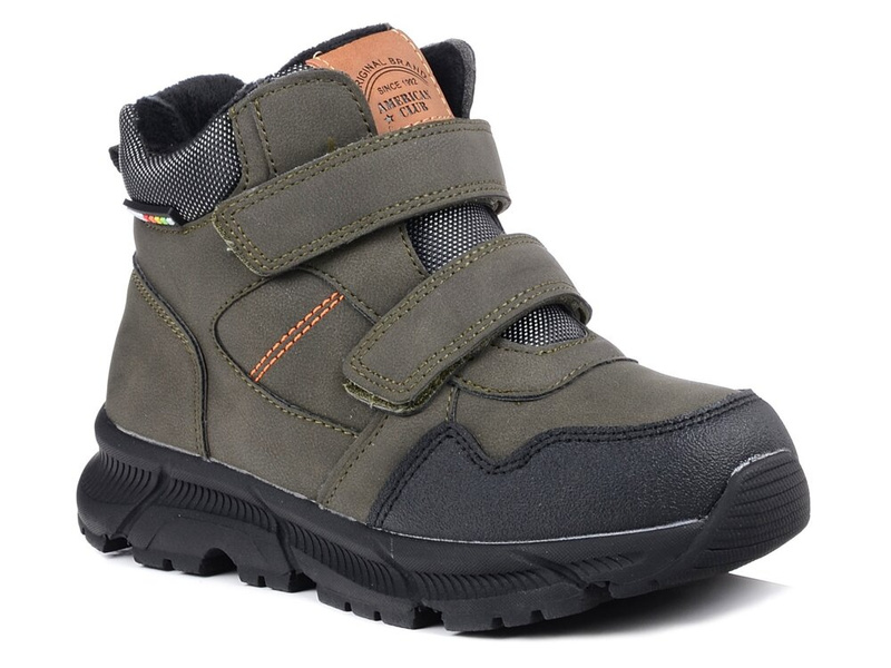 Buty dziecięce chłopięce zimowe American Club XD 141 ocieplane na rzepy 35