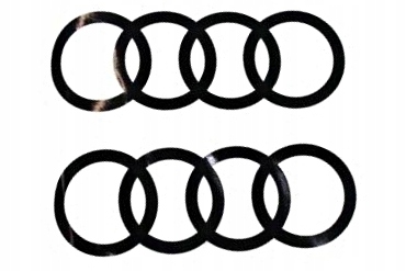 ДЕКОРАТИВНА НАКЛЕЙКА 2 ШТ. AUDI RINGS ЧОРНИЙ