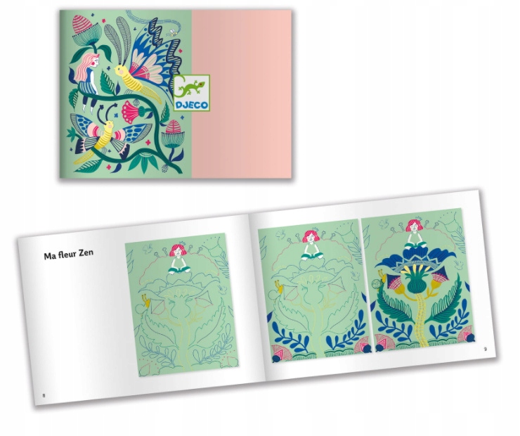 DJECO ZESTAW WYDRAPYWANKA KOLOROWANKA ZDRAPKA Wiek dziecka 6 lat +