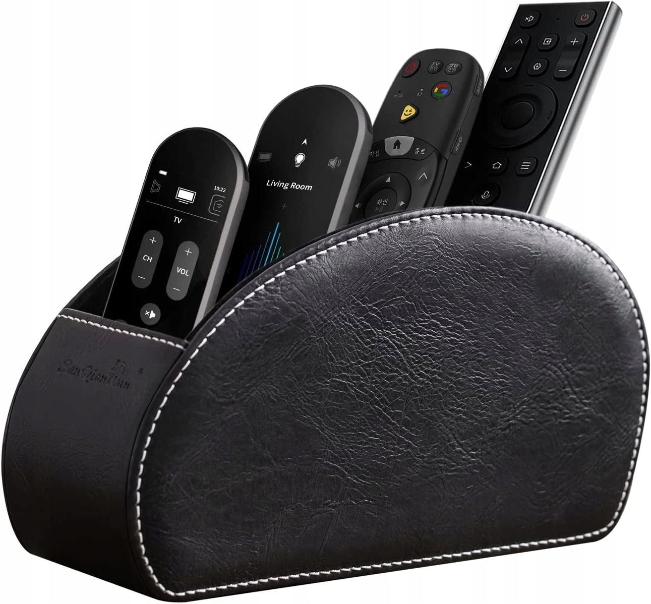 SKÓRZANY ORGANIZER ETUI STOJAK NA PILOTY TELEFONY KLUCZE AKCESORIA DOMOWE Model Uniwersalny organizer na piloty