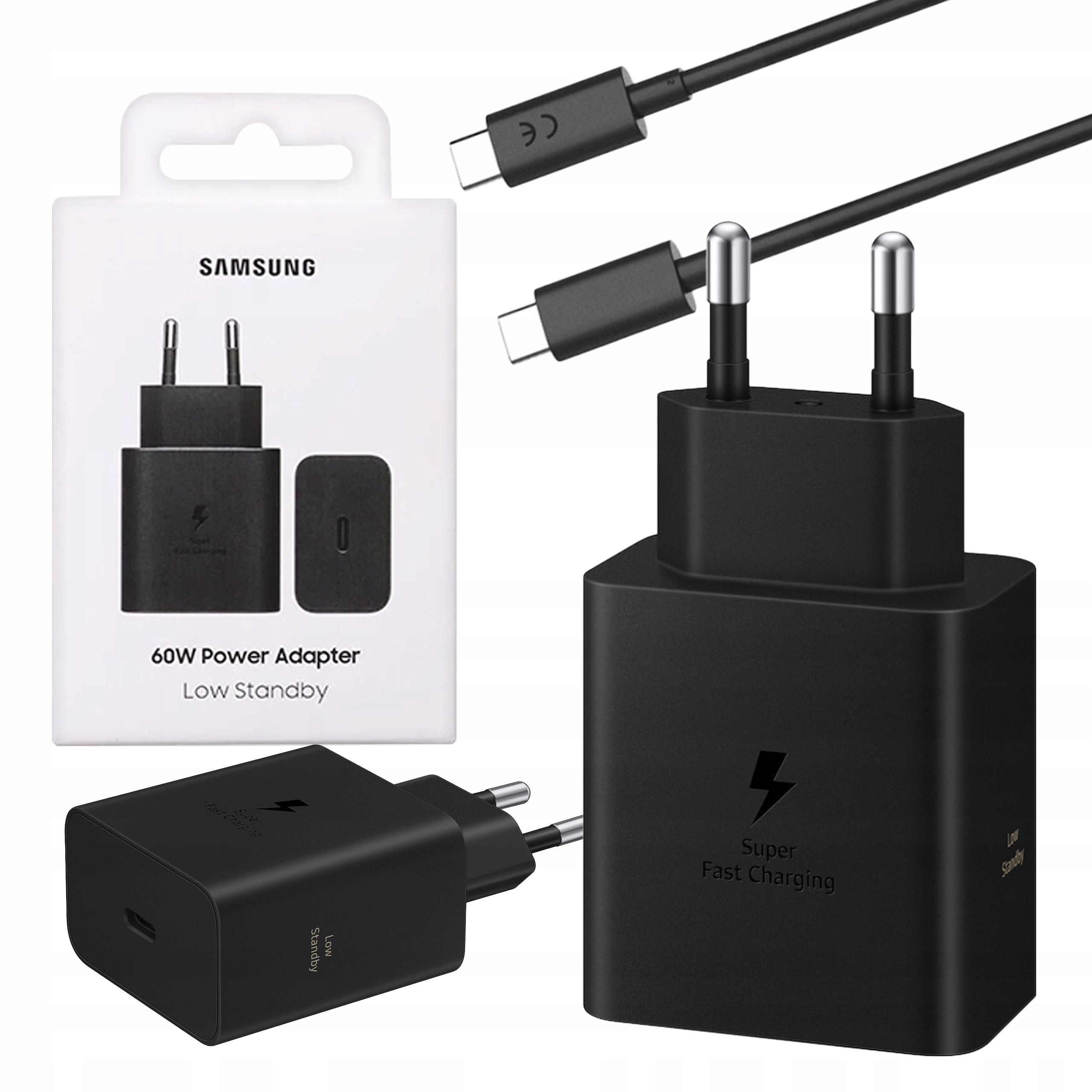 Samsung Rychlá Síťová Nabíječka 60W GaN Usb-c Kabel 1.8M EP-T6010