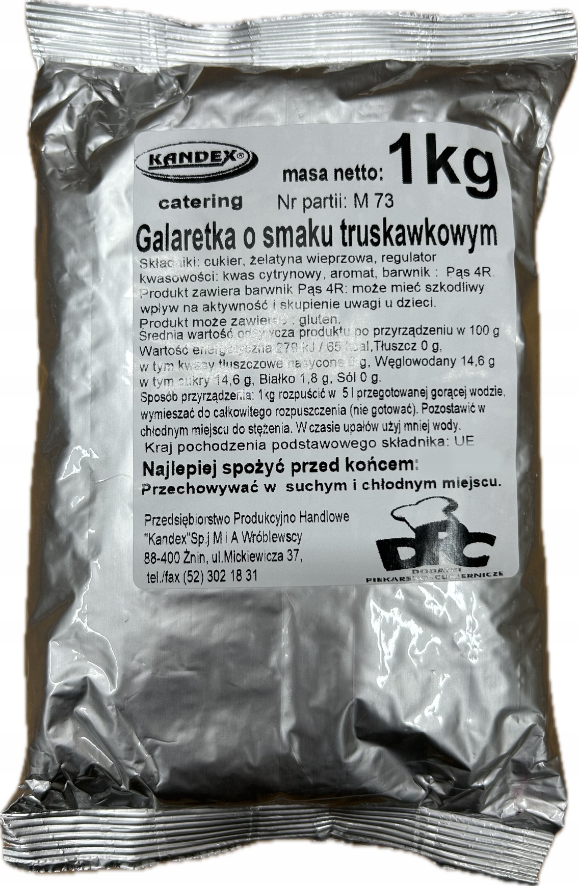 GALARETKA TRUSKAWKOWA 1 KG KANDEX