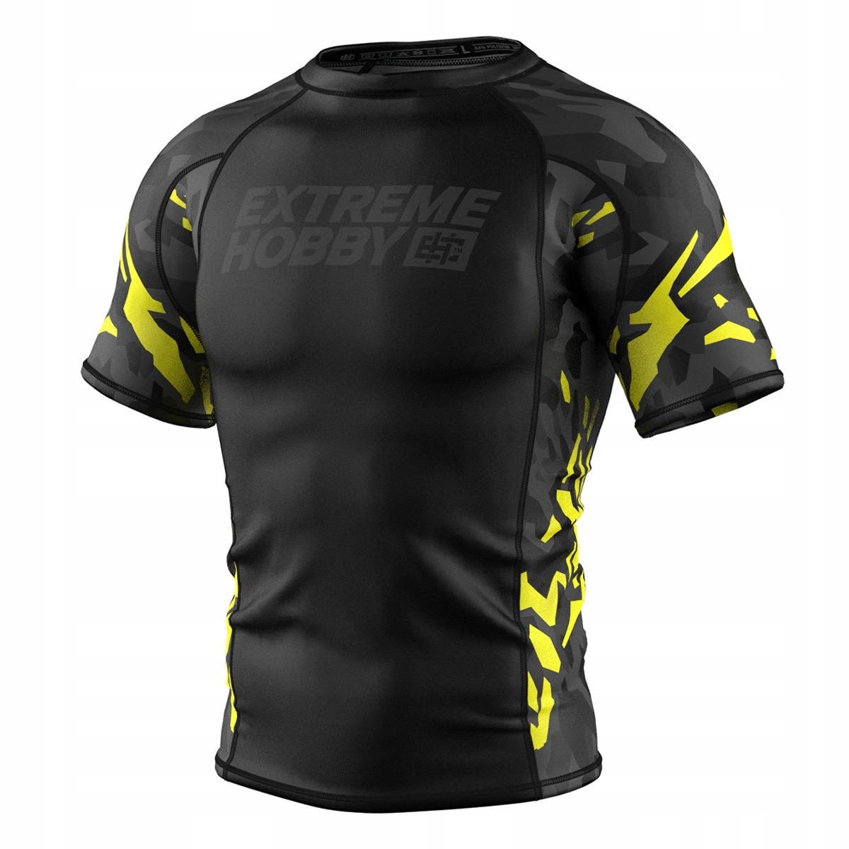 Extreme Hobby Rashguard krátký rukáv Black Panther Černo-žlutý M