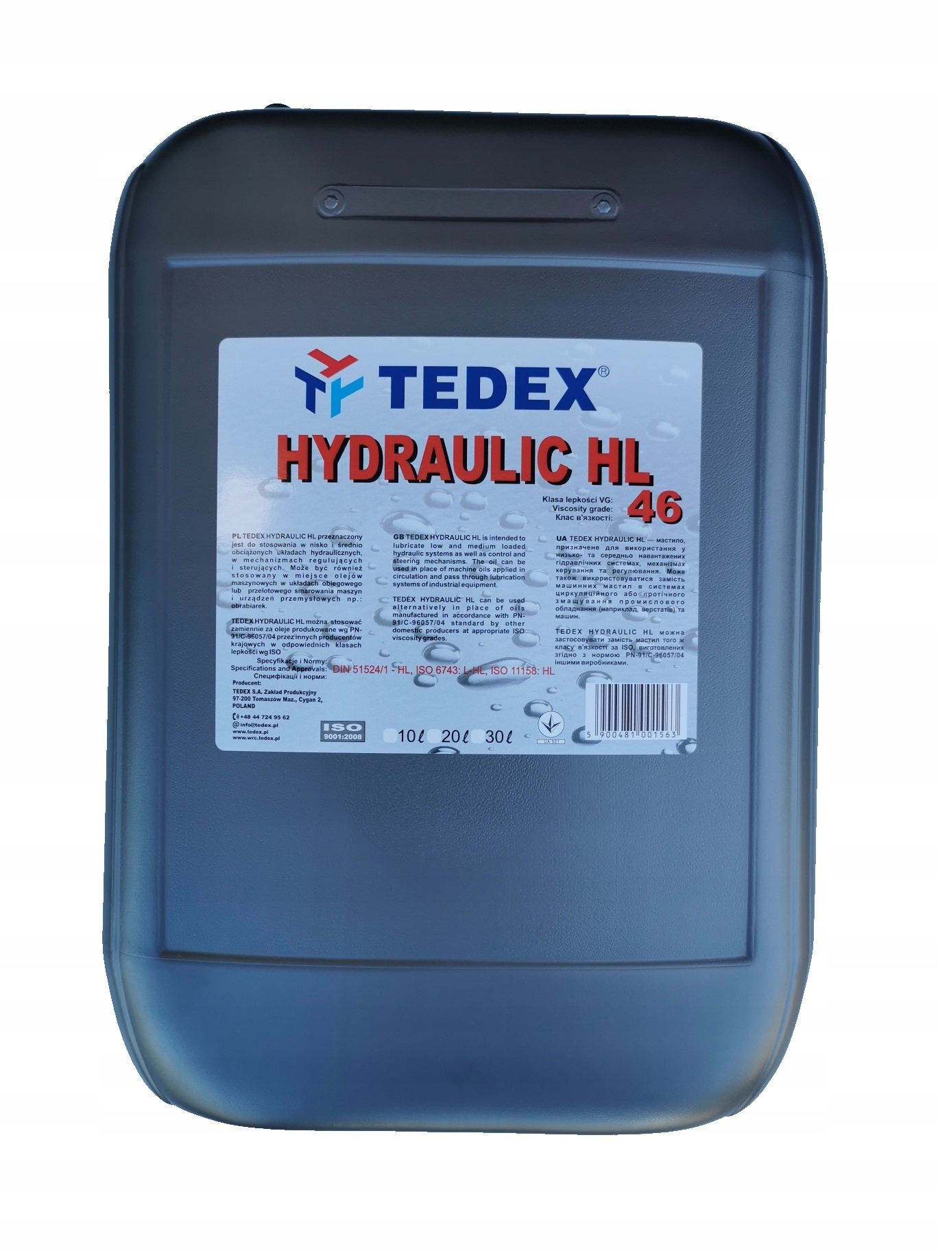 Olej hydrauliczny Tedex Hv 46 20 l