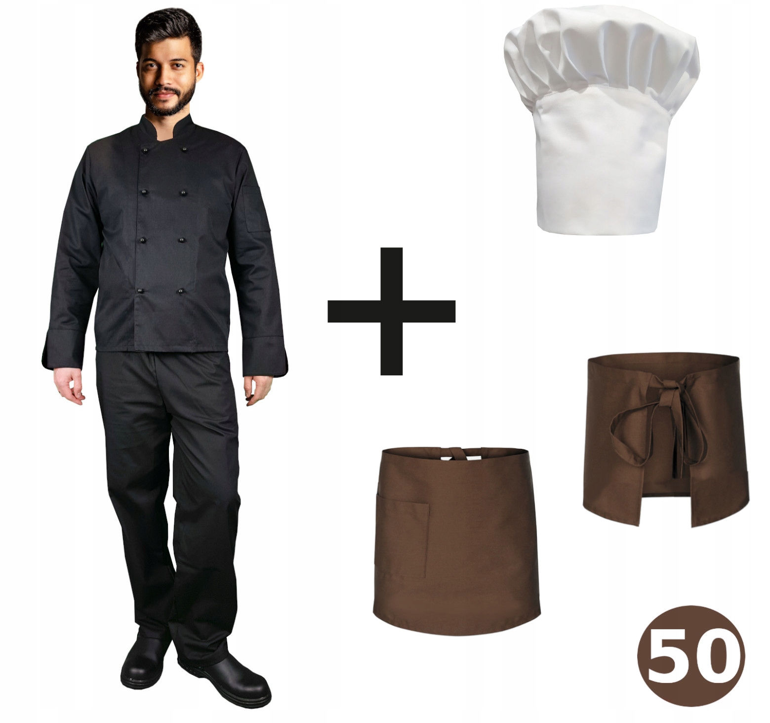 Sada kuchaře, kompletní kuchařská uniforma vel. L