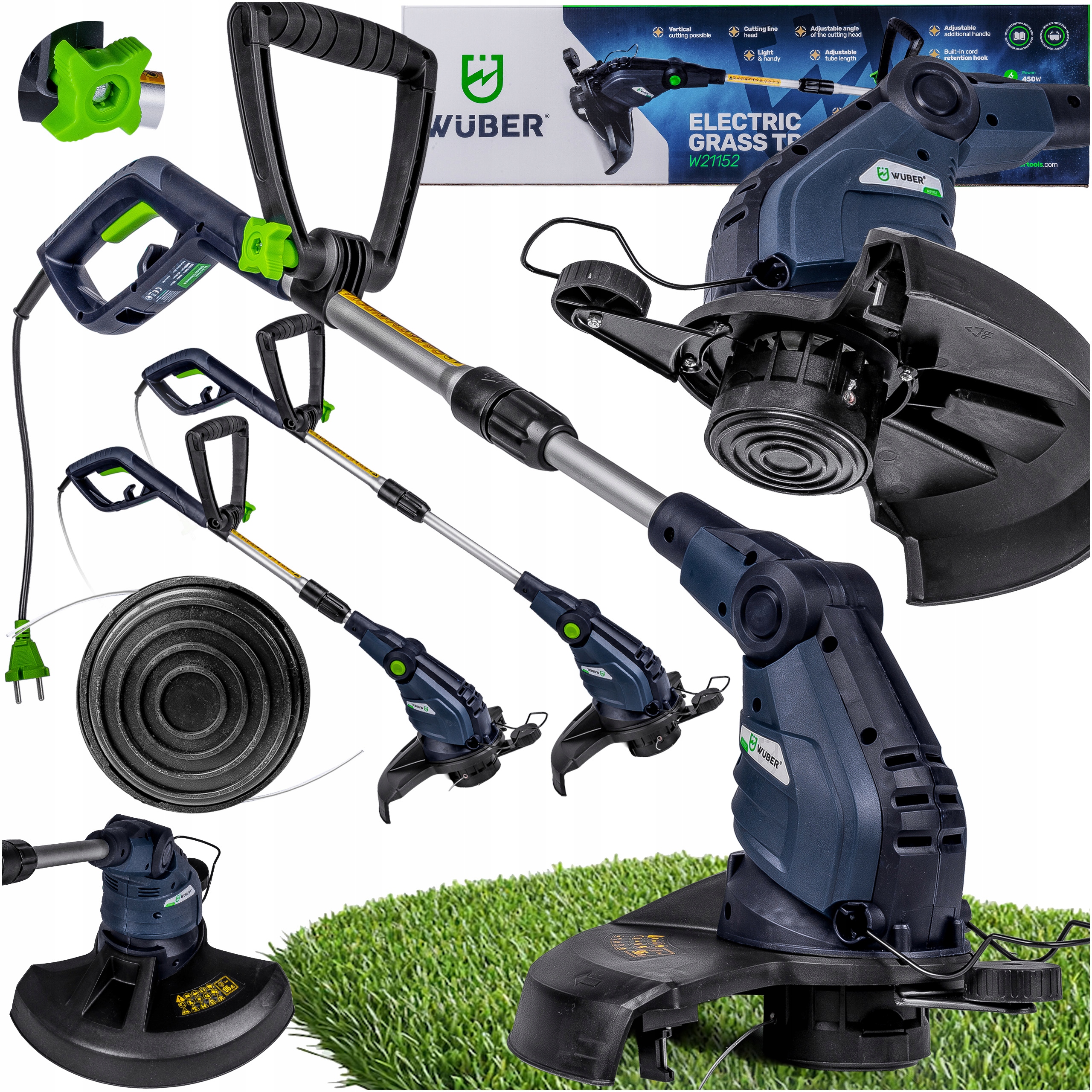 Podkaszarka Kosa Elektryczna Do Trawy Wykaszarka Głowica Żyłka 1,4MM Wuber