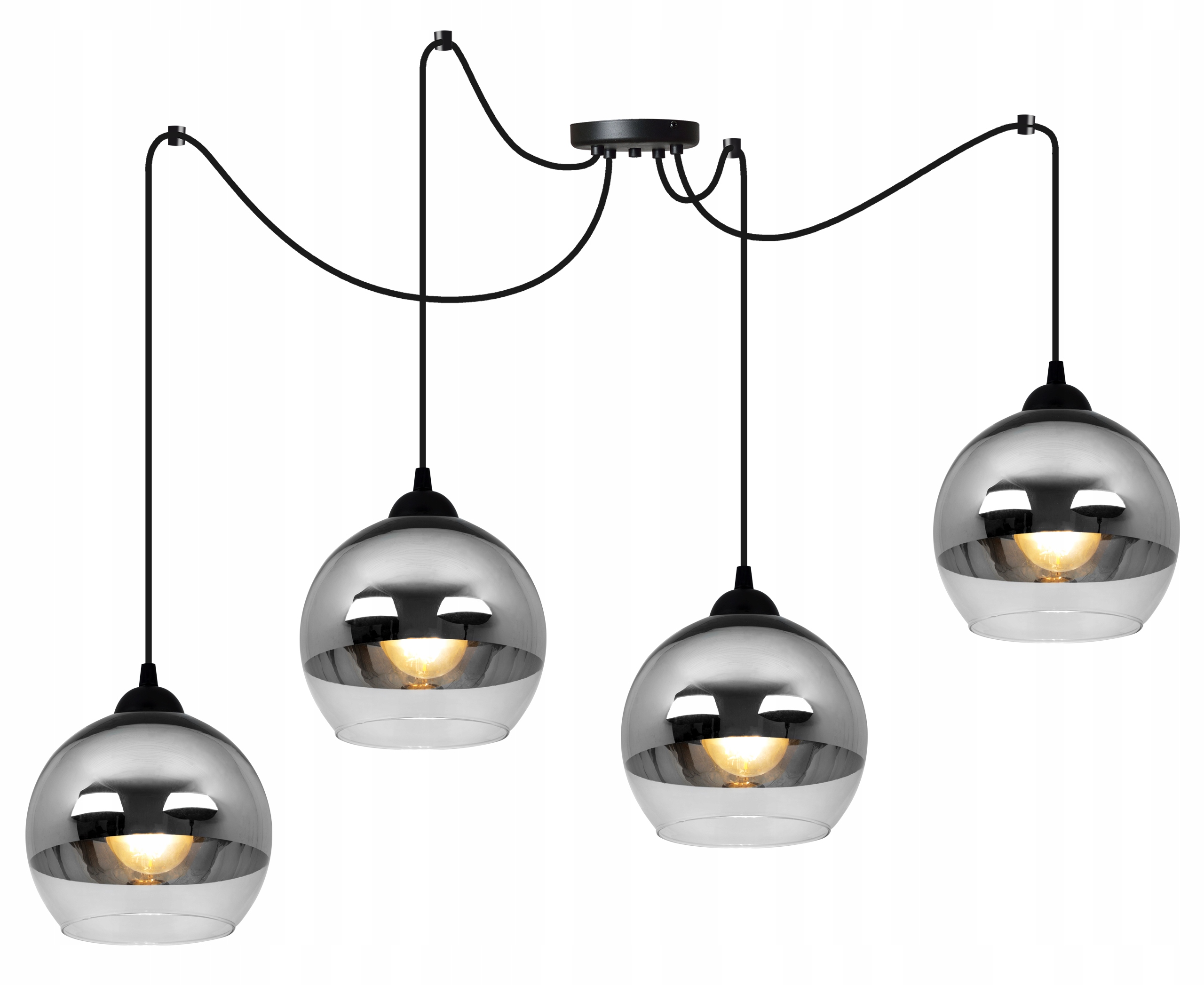 Závesná Stropná Lampa Luster Pavúk Guľa Chrom Loft Glamour Elegantná