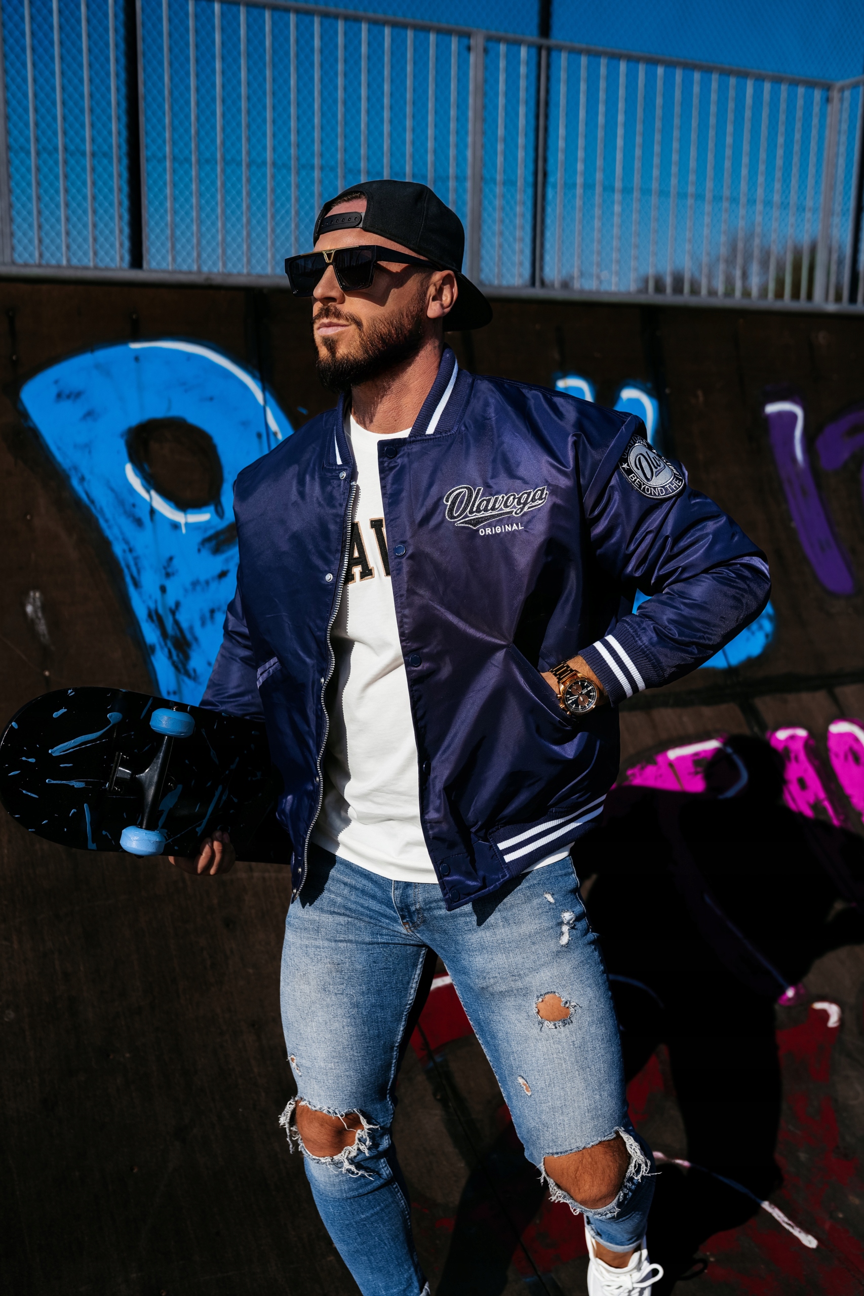 Pánská Bunda Pitwest Olavoga Tmavě Modrá XL