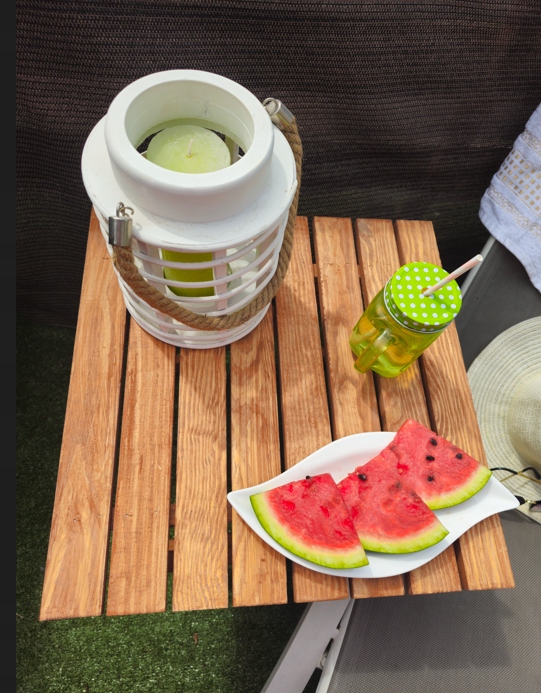 DREWNIANY STÓŁ STOLIK OGRODOWY BALKONOWY TARASOWY NA PATIO 46X46 Głębokość mebla 46 cm