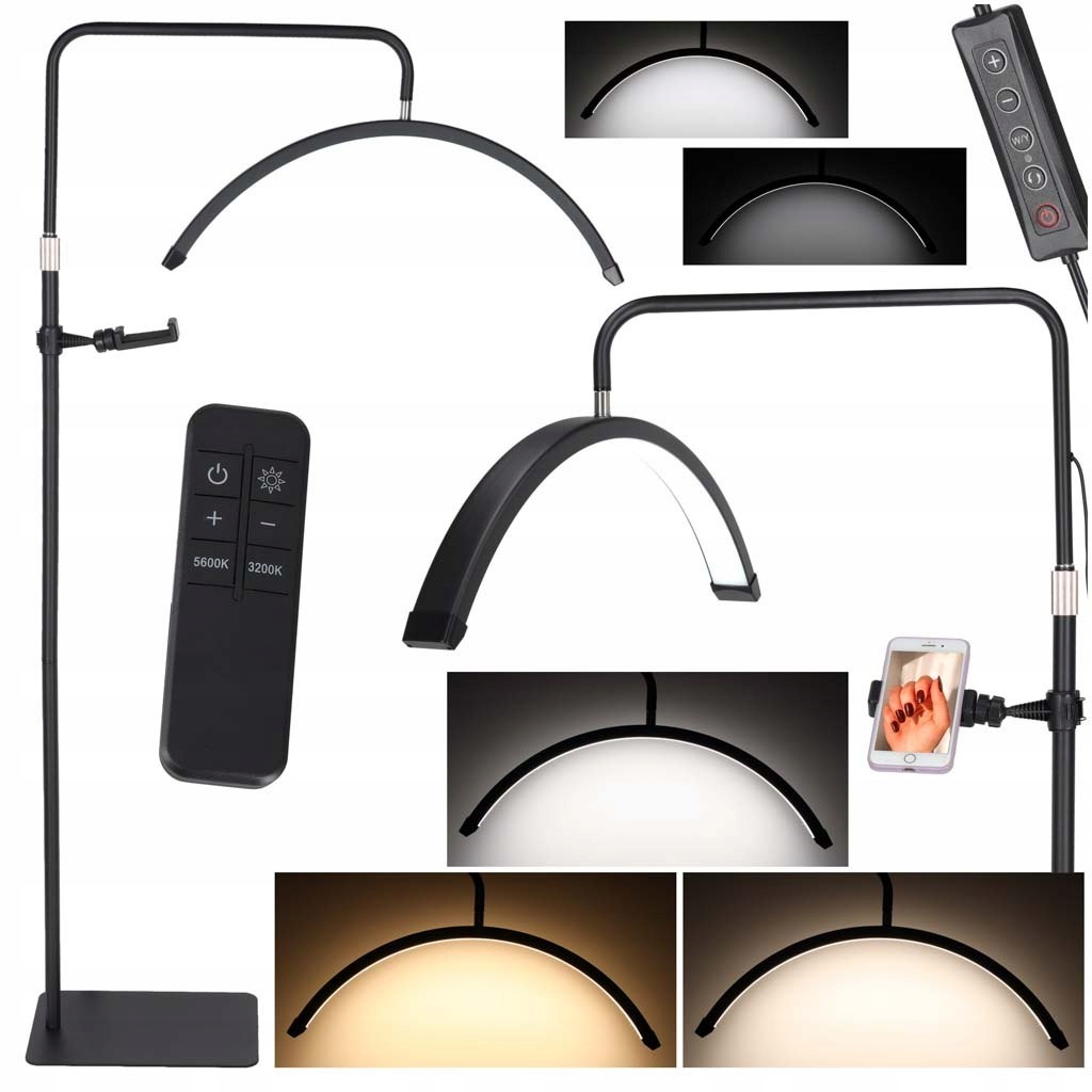 Lampa na prodlužování řas Led 36W nastavitelná kosmetická oblouková bez…
