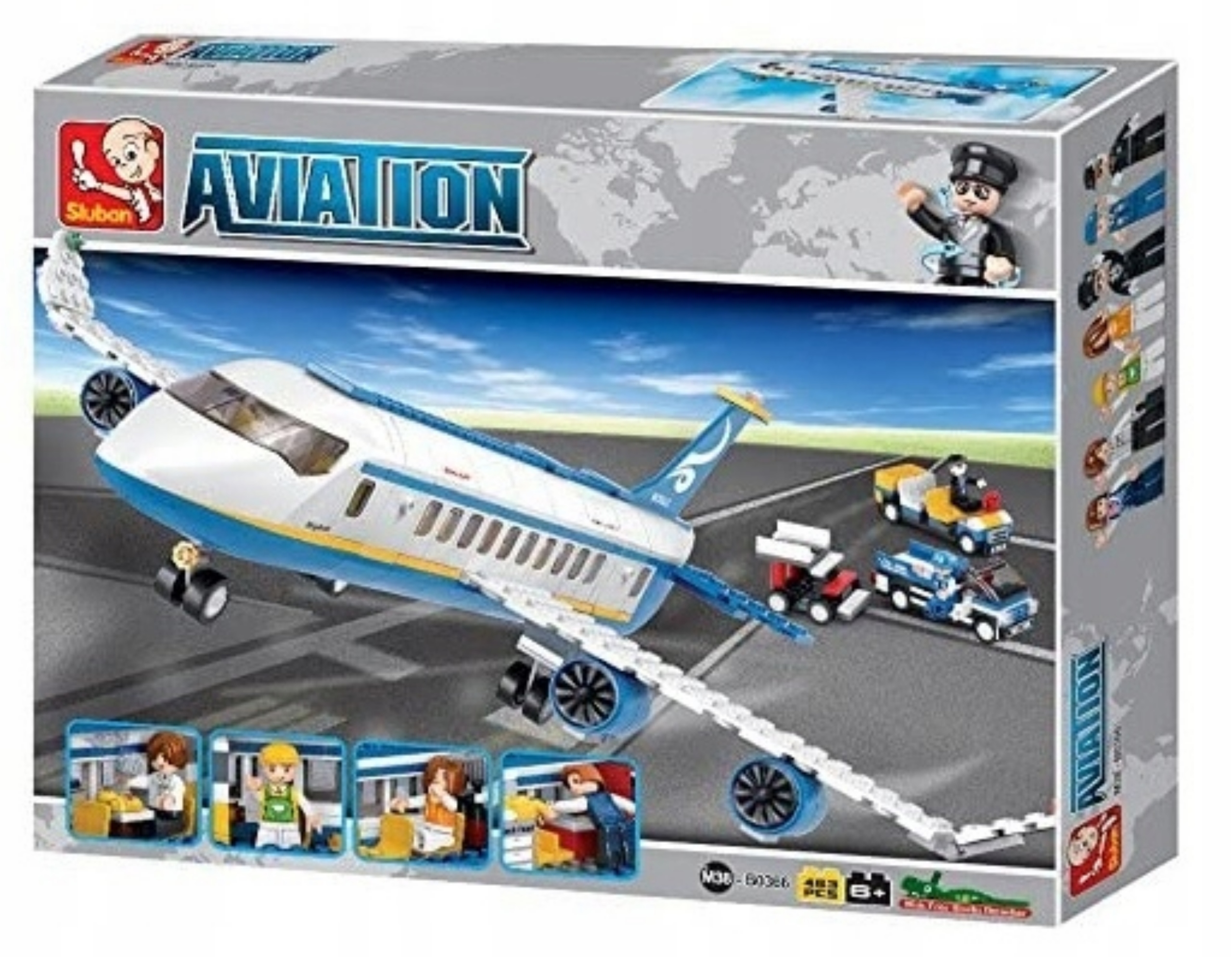 

Klocki Sluban Aviation Lotnisko Samolot 463el