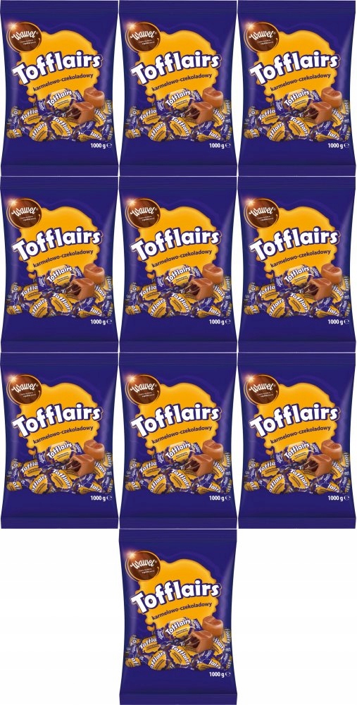 Cukierki Wawel Tofflairs karmel czekolada 1kg x10