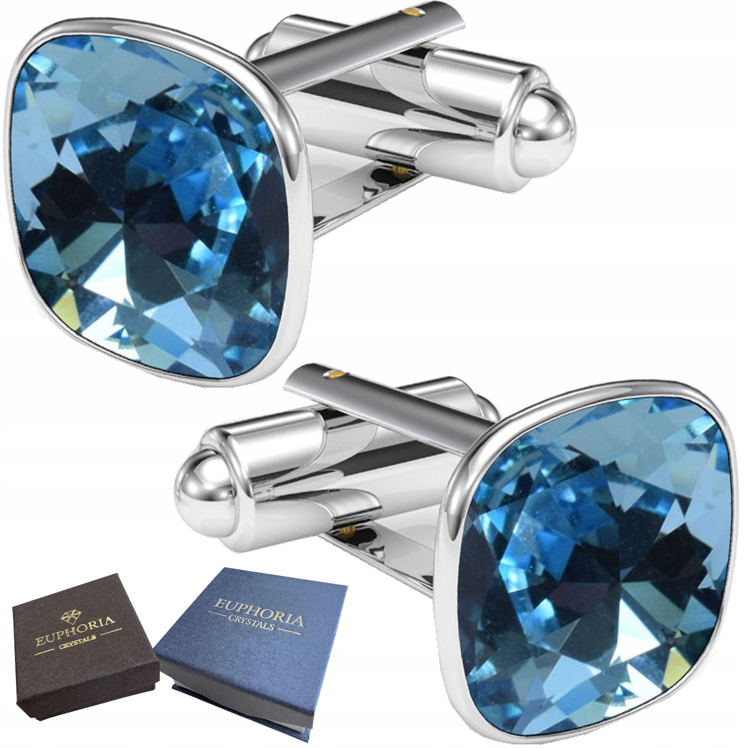 Stříbrné manžetové knoflíčky 925 s krystaly jako Dárek pro muže