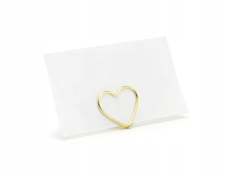 Stojaki na winietki 10 szt Serca - złote EAN (GTIN) 5902230775503