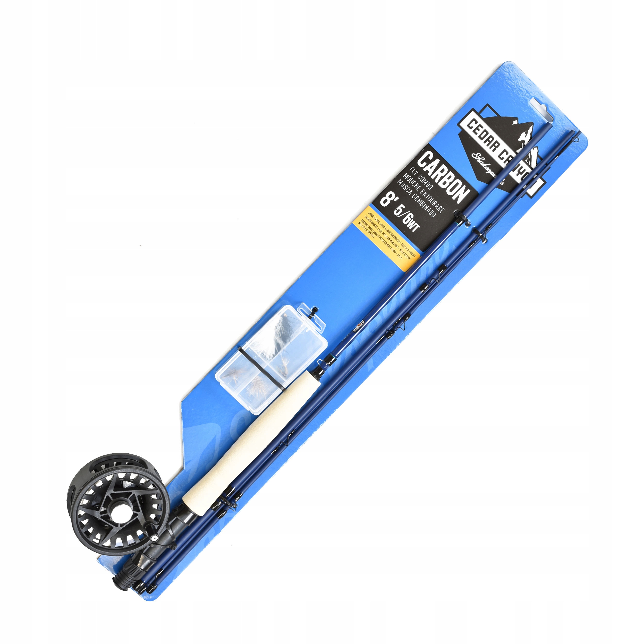 Zestaw wędkarski muchowy Shakespeare CCCarbon 2.40m #5/6 dla początkujących