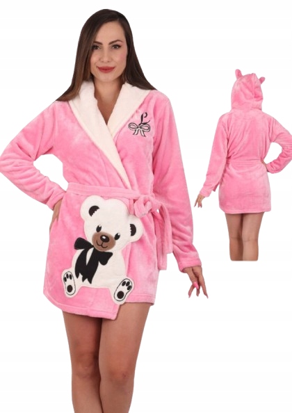 Vtipný Župan Obrovský Sladký Medvídek Kapuce S Ušima Teplý Župan L