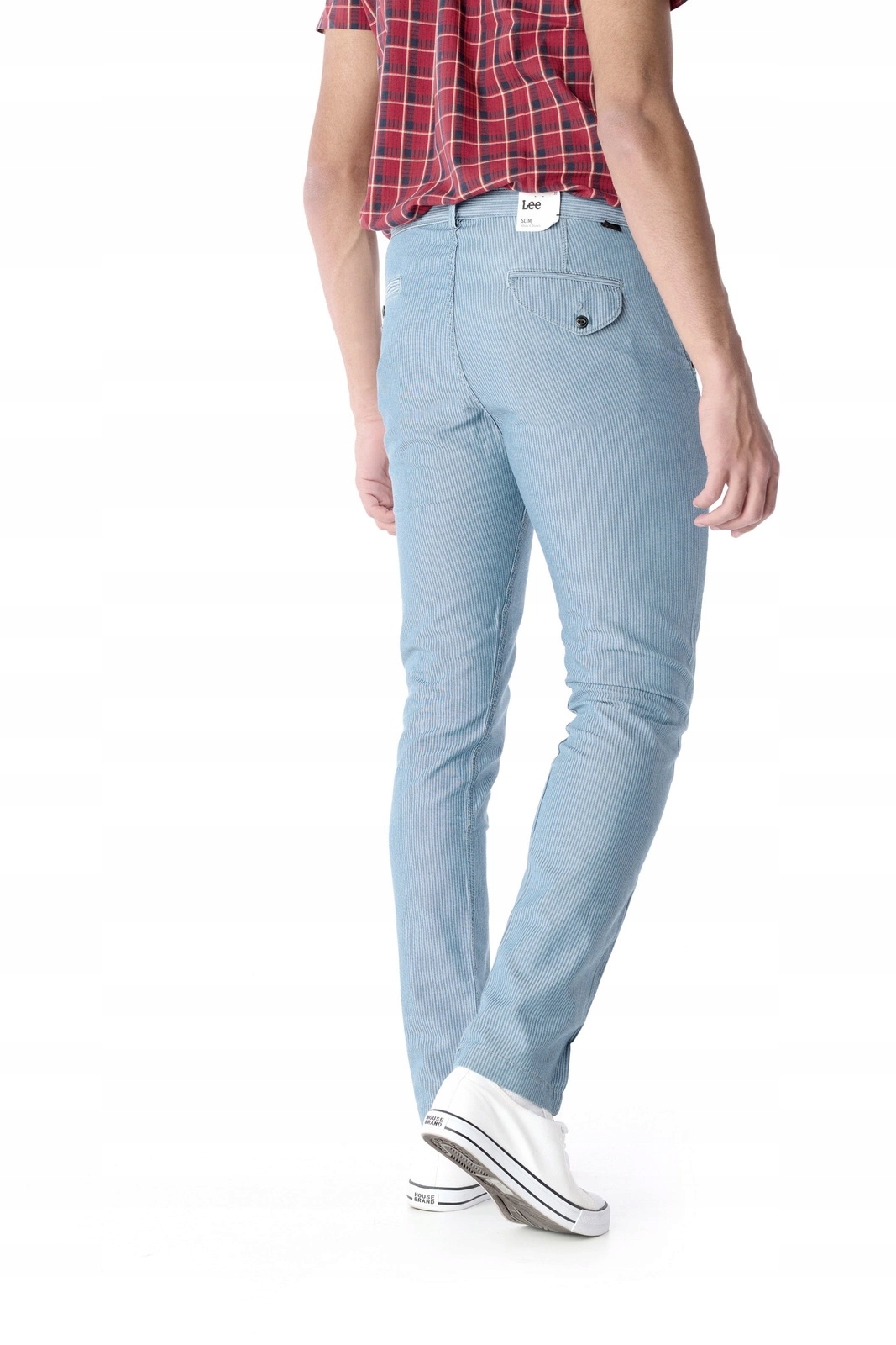 Pánské zúžené kalhoty Lee Chino Slim Washed Stipe L768KREV 32/34