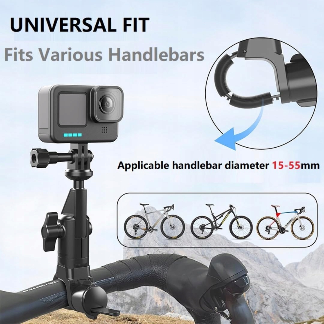 XUNNIU Uchwyt Kamery Motocyklowej Do GoPro Hero Insta360 DJI Osmo 360° — miniatura 2