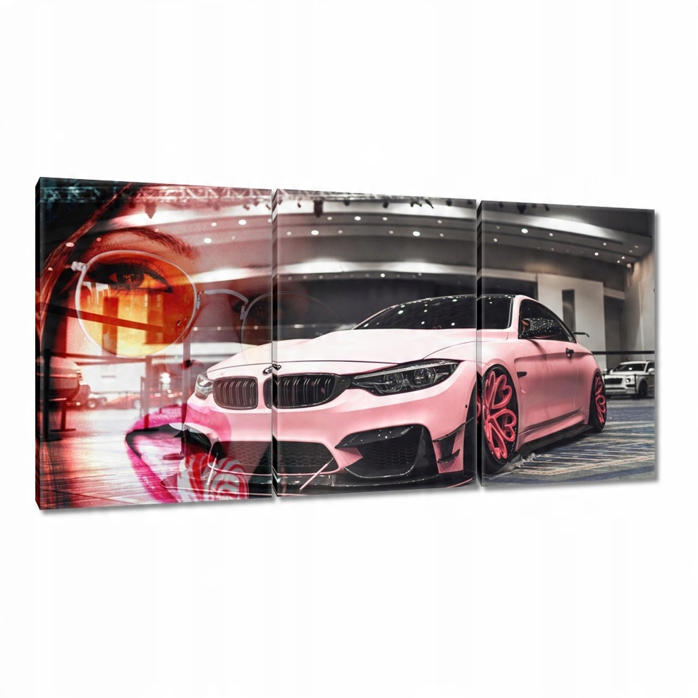 

Obrazy 120x60 Różowe Bmw Samochód Laski