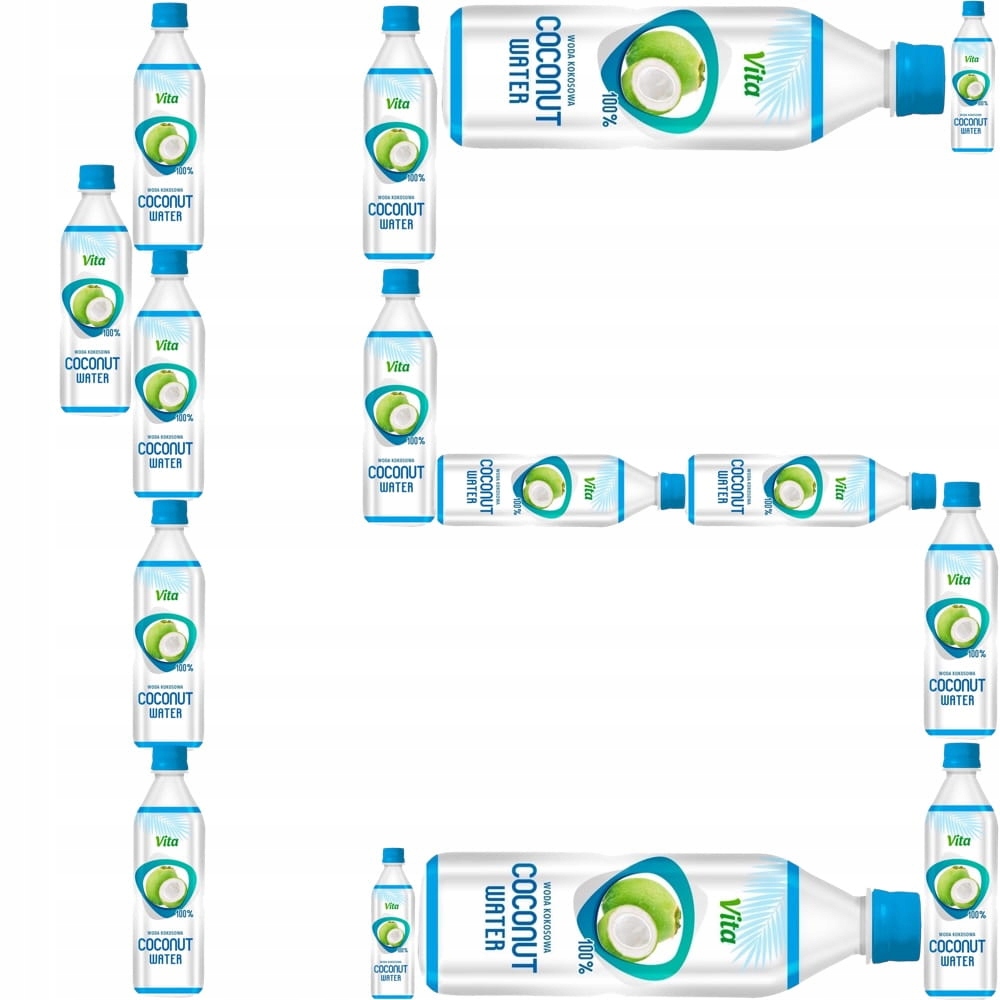 15x Zdrowa Naturalna Woda Kokosowa Coconut Water 100% Nawodnia 500ml Vita