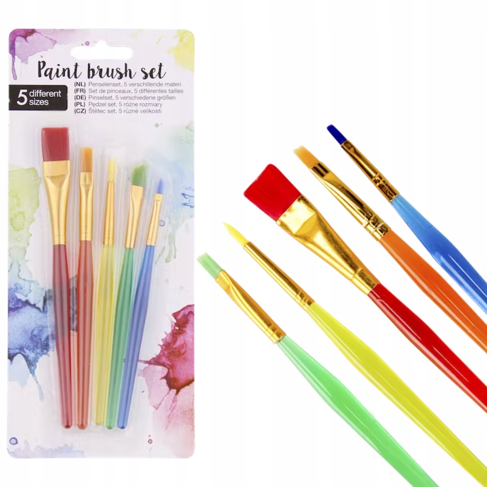 

Pędzle do malowania 5 szt. Malarskie Pędzelki