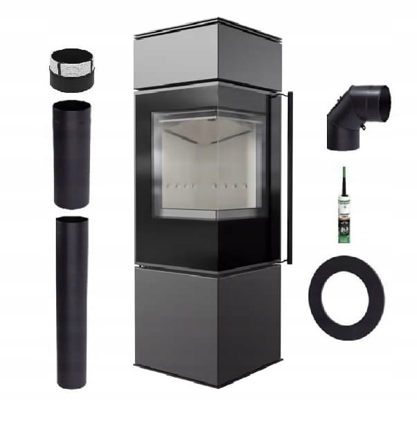 Volně Kamna Ocelová Rohová Kamnáře Ren S Levá Sada