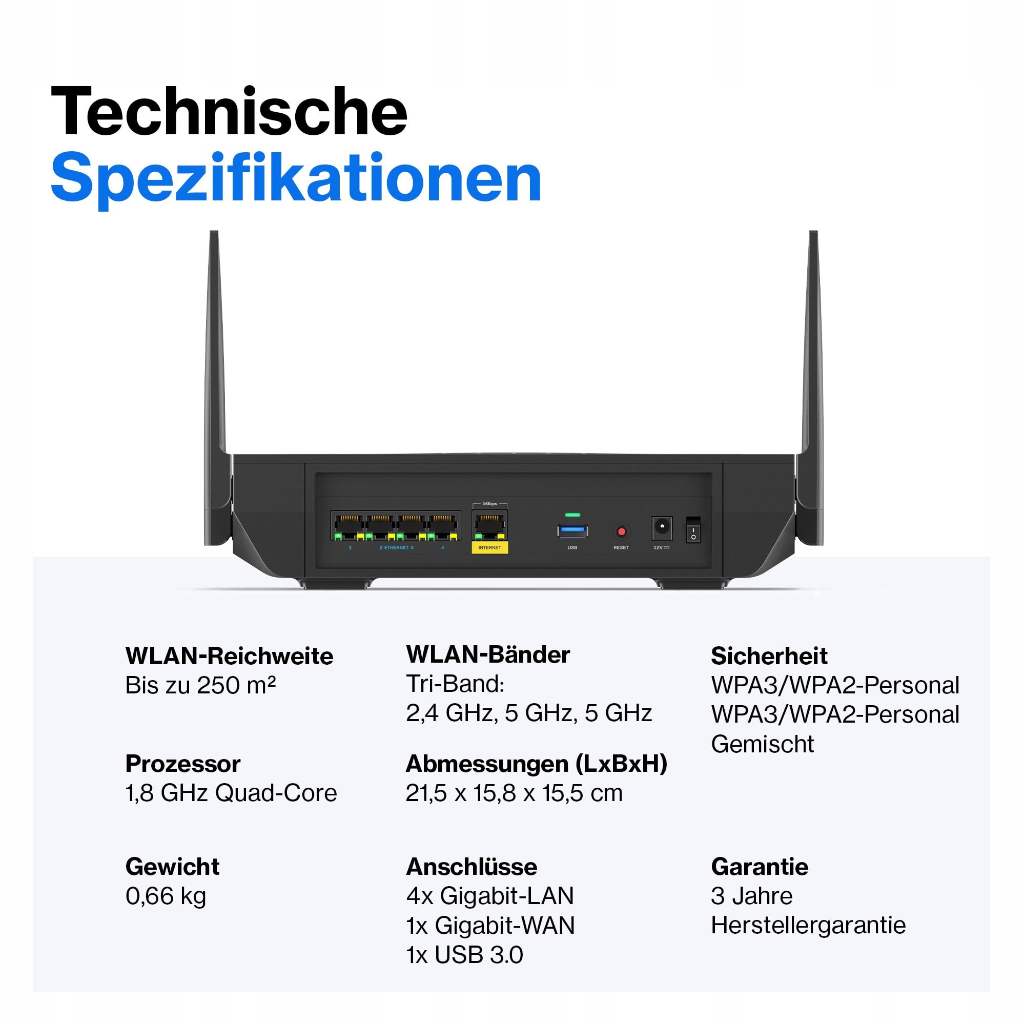 LINKSYS Hydra Pro 6E Router: Tri-Band WiFi 6E, 6.6Gbps, 250m², 55 Urządzeń — miniatura 6