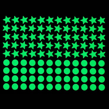 

Świecące naklejki ścienne Świecące Gwiazdki Kropki