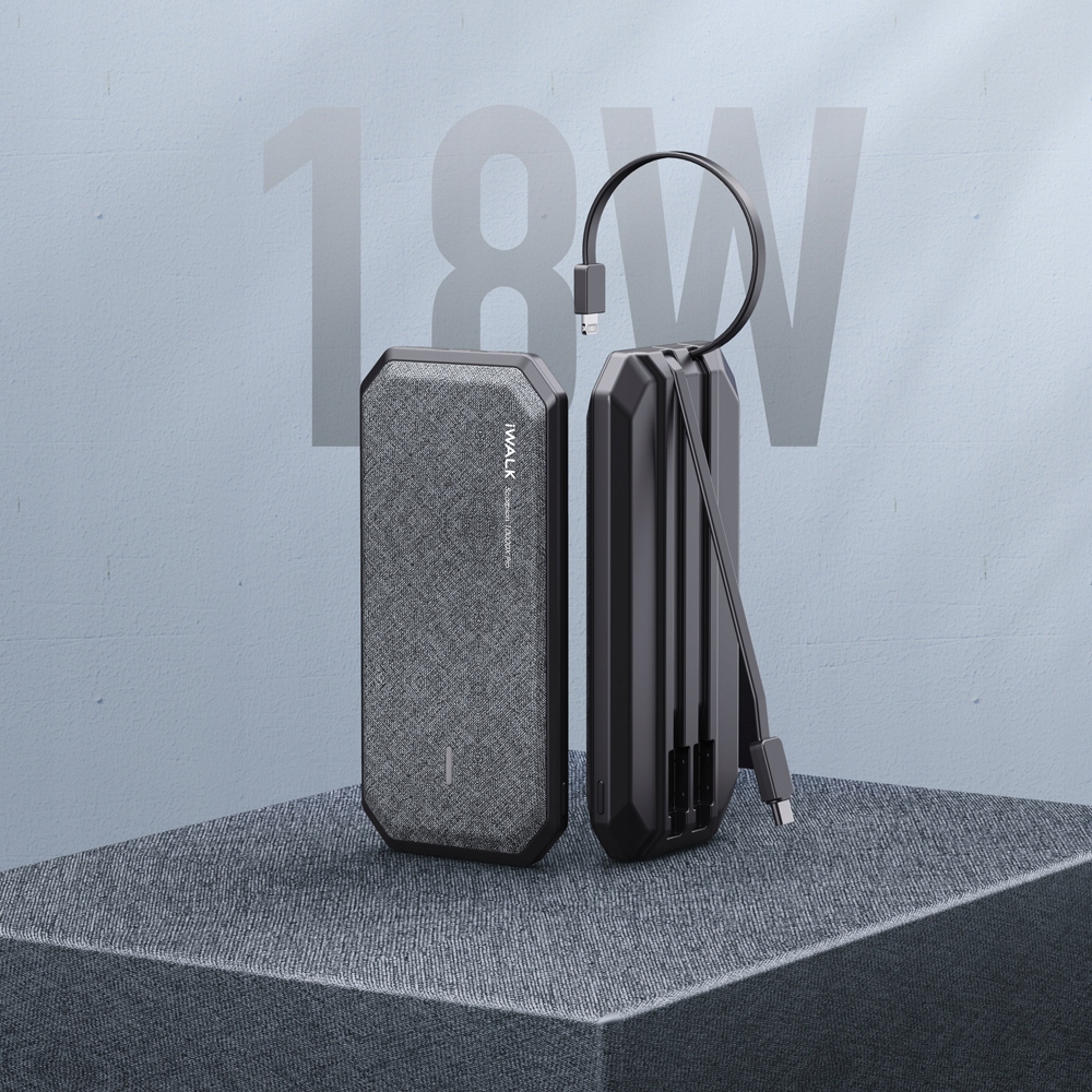 Powerbank iWALK Scorpion 10000X Pro [10000mAh] Złącza USB typ A USB typ C Lightning