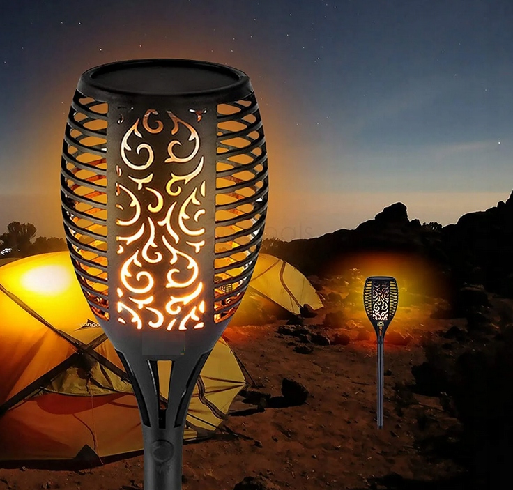 LAMPA SOLARNA LED POCHODNIA EFEKT PŁOMIEŃ 4 SZT Marka Adgo