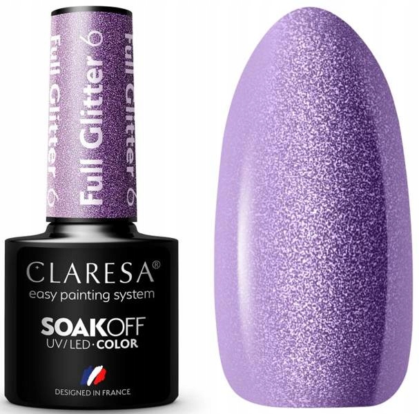 

Claresa Lakier Hybrydowy Full Glitter 6