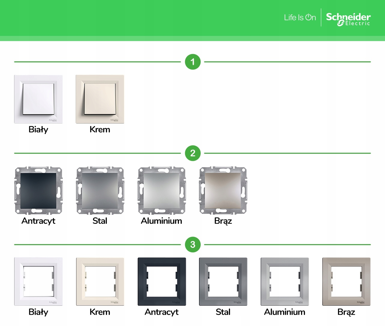 SCHNEIDER ASFORA ŁĄCZNIK IP44 SCHODOWY EPH0400471 Rodzaj wyłącznik