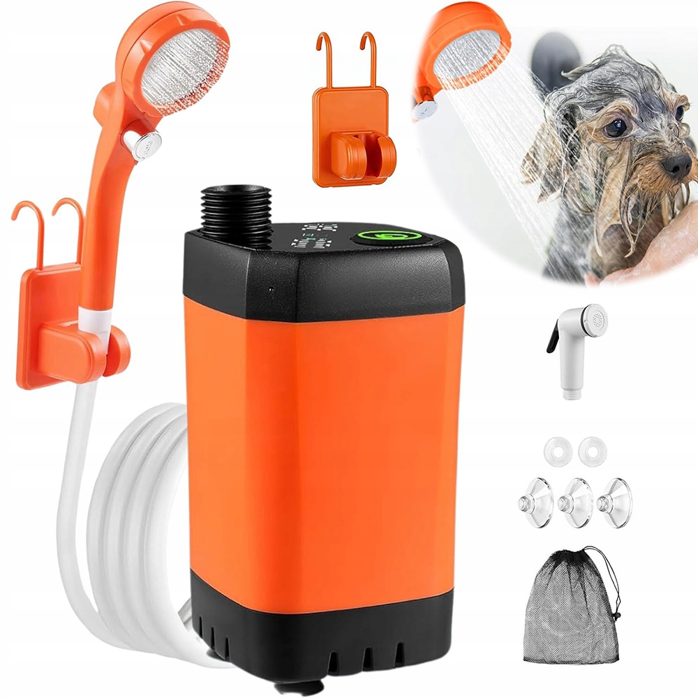 Přenosná Kempingová Sprcha 6000MAH, Mobilní Zobrazení Teploty