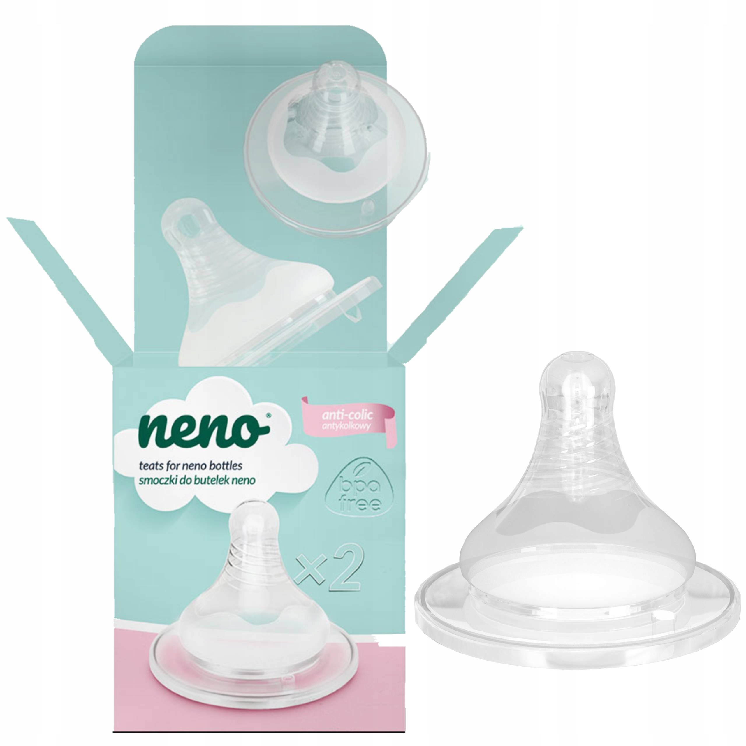 Neno smoczek do butelki, rozmiar L, 2 szt., 6 m+
