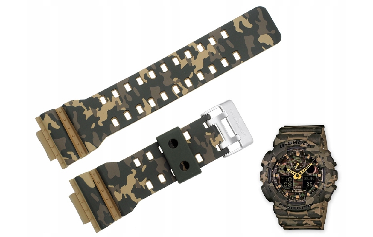 Pásek Casio GA-100CM-5 GD-120CM-5 GA-100CM GD-120CM GA-100 GA-110 maskáčový