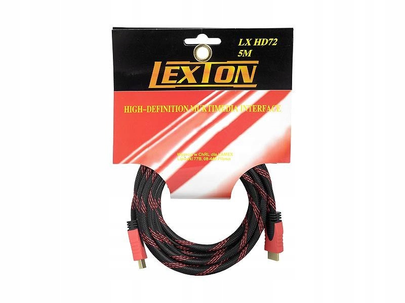 Kabel HDMI 5m 3D - 4K FULL HD ETHERNET PREMIUM Złącza HDMI - HDMI
