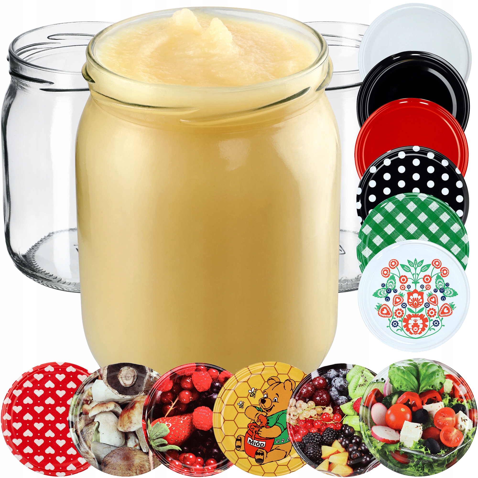 

8x Słoik Szklany 540ml Słoiki Dżem Wieczko FI82