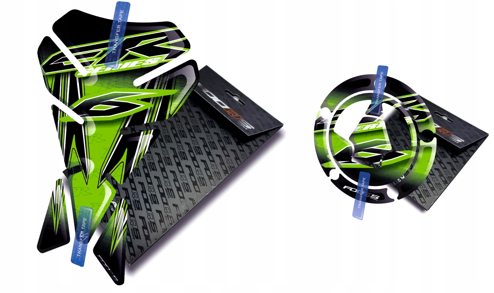 Tank-pad Cap-pad V1 od společnosti Fooqs pro Kawasaki ER-6 Zelený