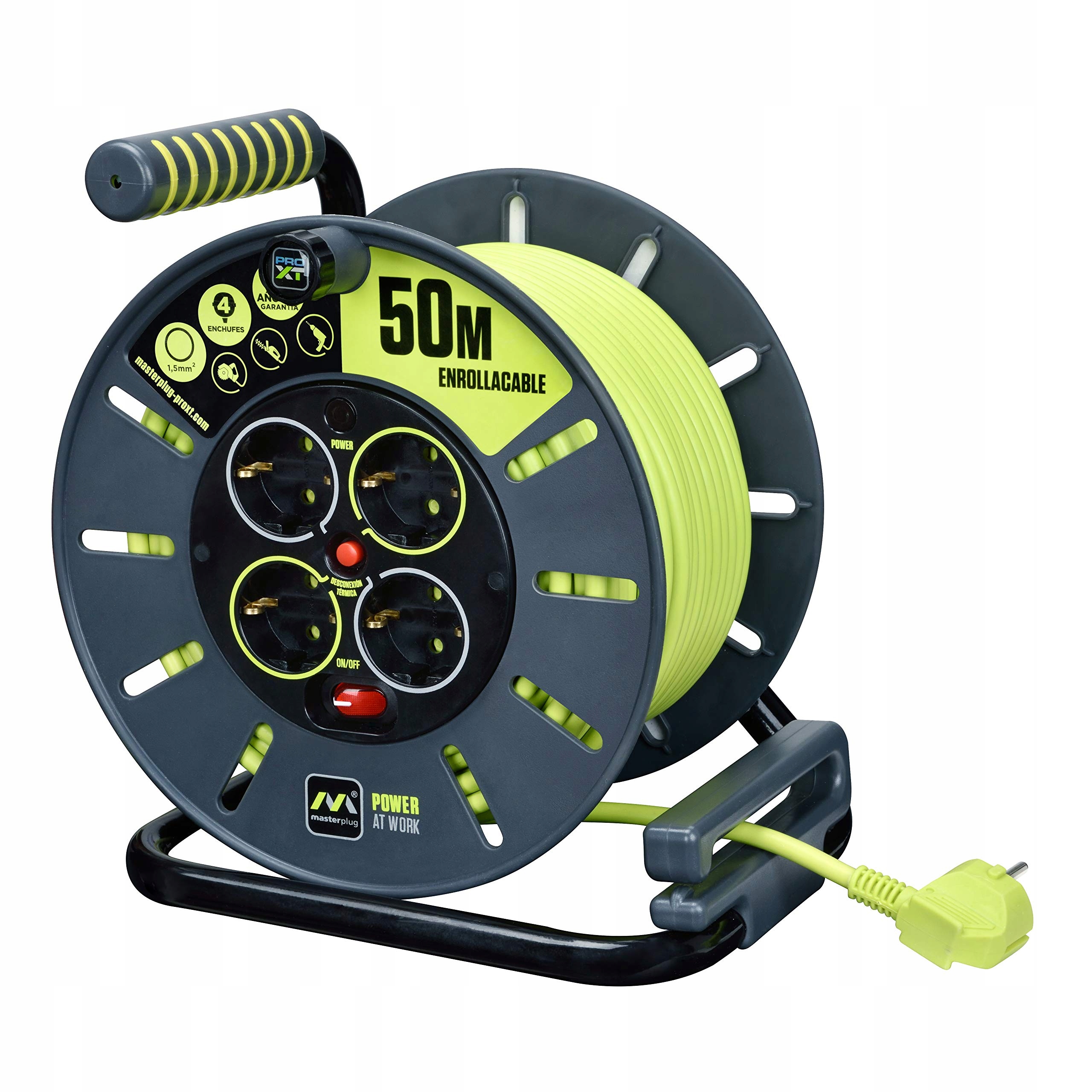 Predlžovací kábel Masterplug Pro-XT 4 zásuvky, 50 m