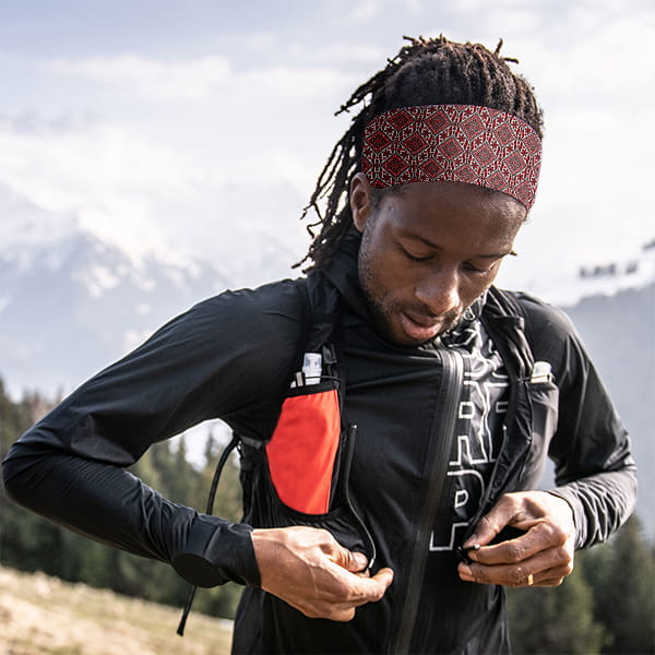 OPASKA NA GŁOWĘ - Czerwona mozaika Marka Home Druk