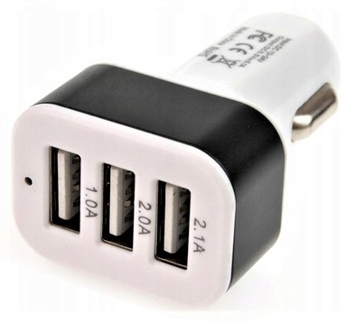 

Ładowarka Samochodowa Uniwersalna 3xUSB 12/24V
