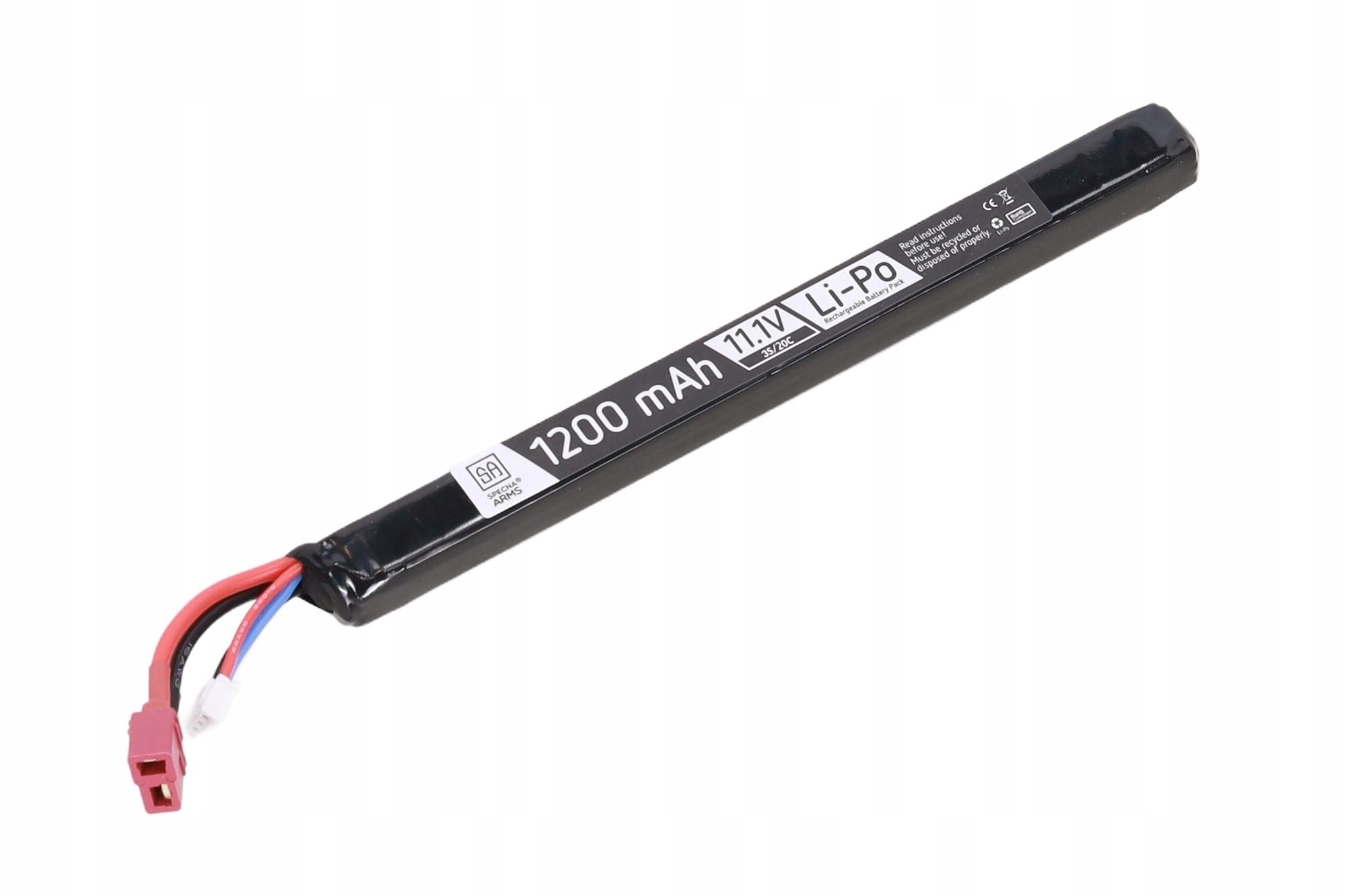 Specna Arms akumulator LiPo 11.1V 1200mAh 20/35C pod pokrywę repliki Ak