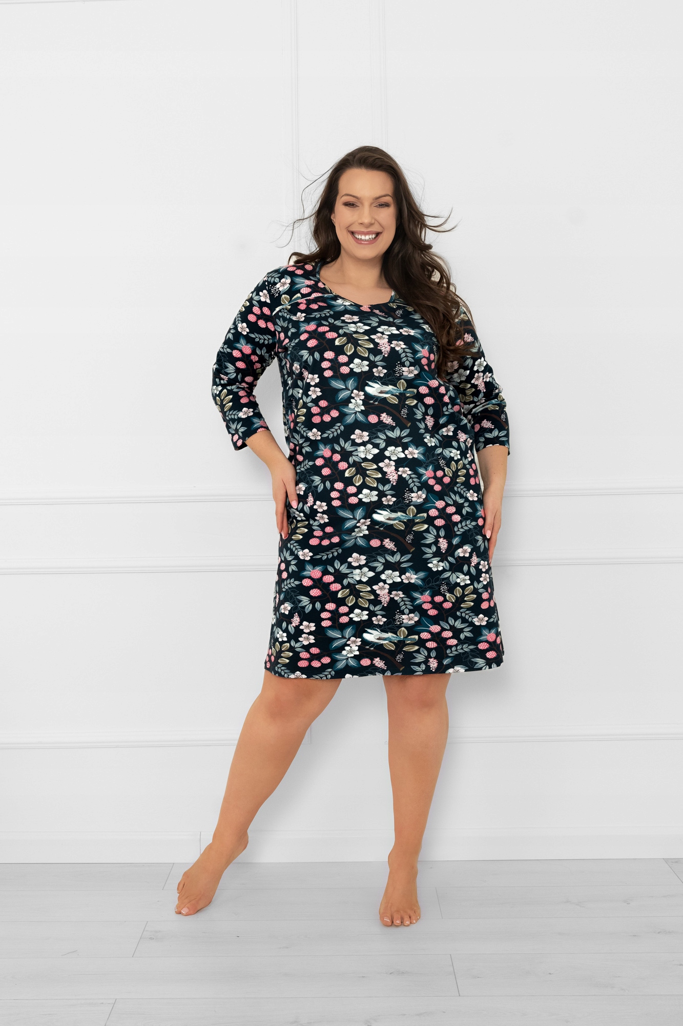 noční košile s 3/4 rukávem Lucja XXL Italian Fashion