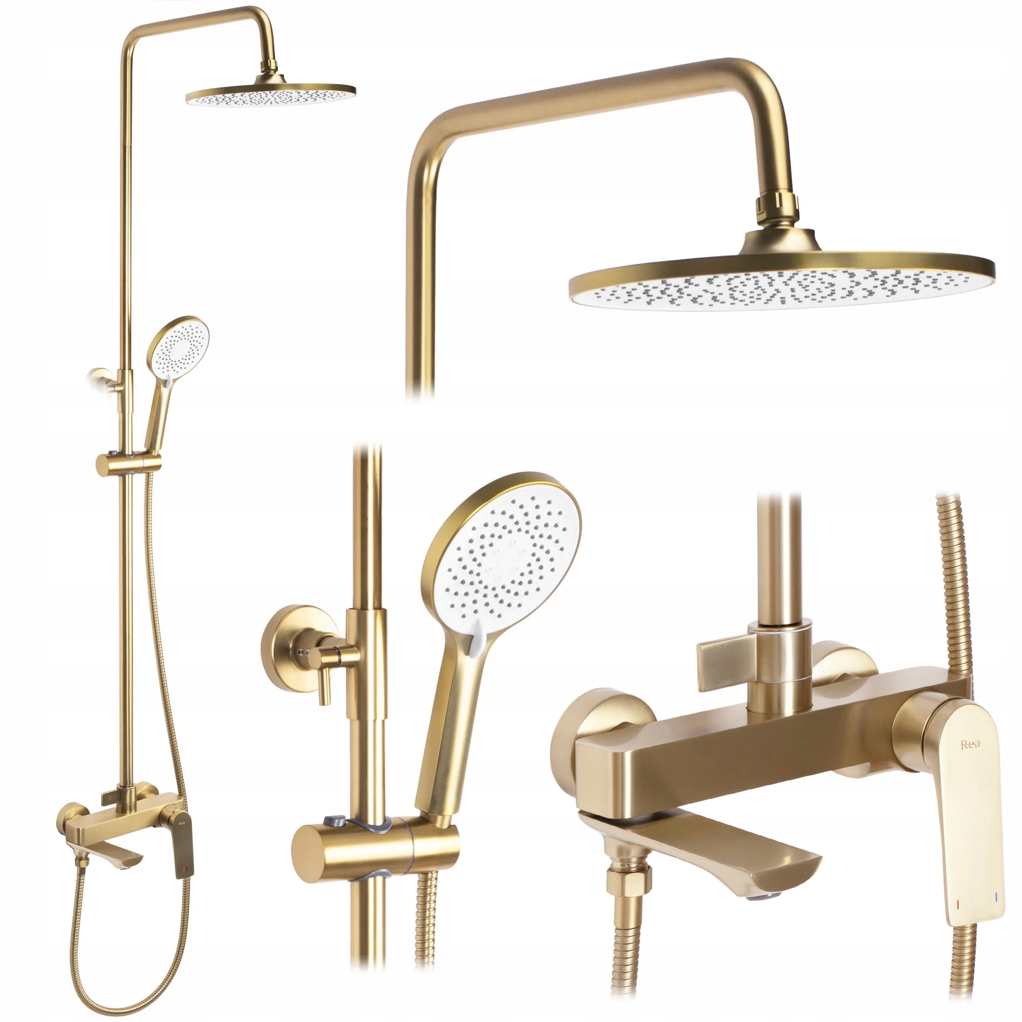 Sprchový Set S Miešačom Rea Zlatý Brúsený Avalon