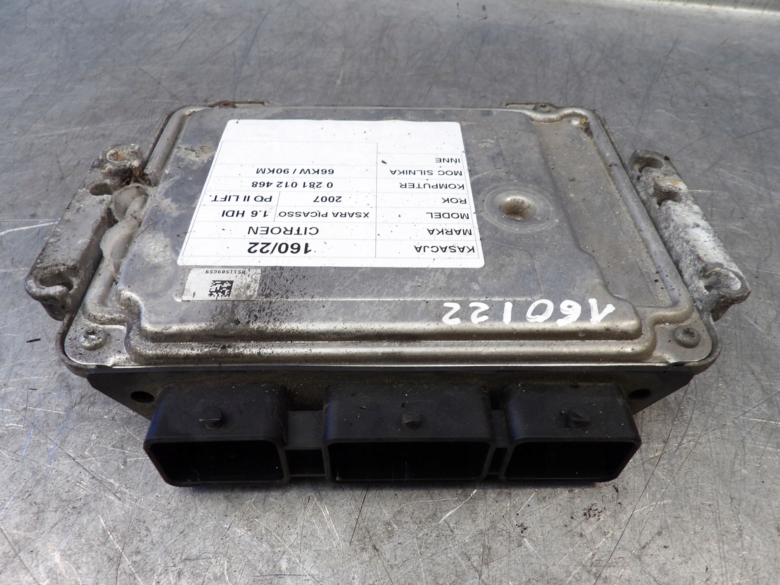 COMPUTER CITROEN XSARA PICASSO 1,6HDI 0281012468